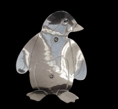 Pinguin Neusilber